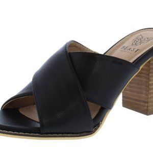 New Black Cross Open Toe